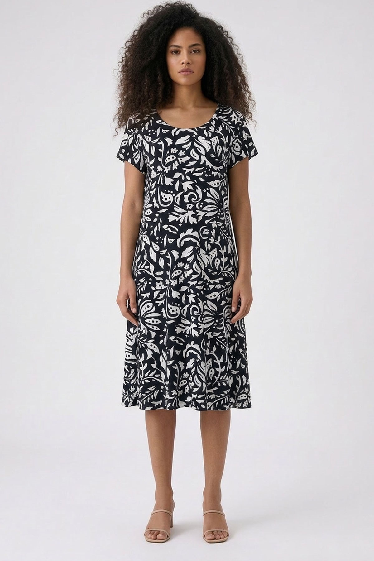 2 Adet Dökümlü Rahat Kalıp Günlük Penye Kumaş Elbise