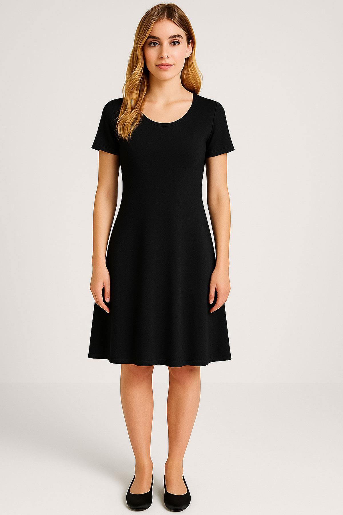 2 Adet Dökümlü Rahat Kalıp Günlük Penye Kumaş Elbise