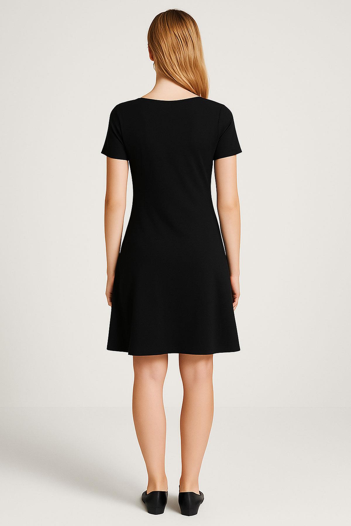 2 Adet Dökümlü Rahat Kalıp Günlük Penye Kumaş Elbise