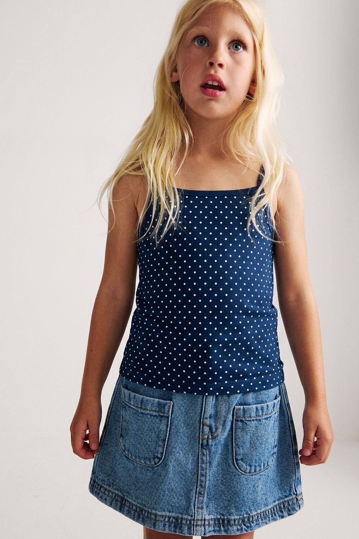 3 Adet Pamuk Karışımlı Düz Askılı Atlet (5-14 Yaş)