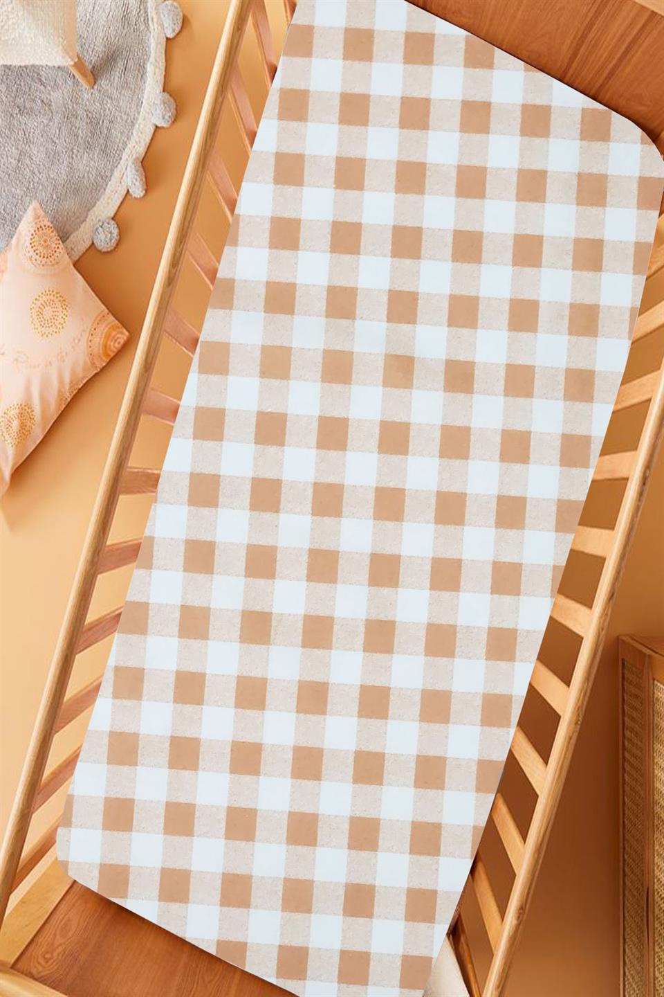 Ranforce Kumaş Lastikli %100 Pamuklu İpeksi Bebek Çarşafı