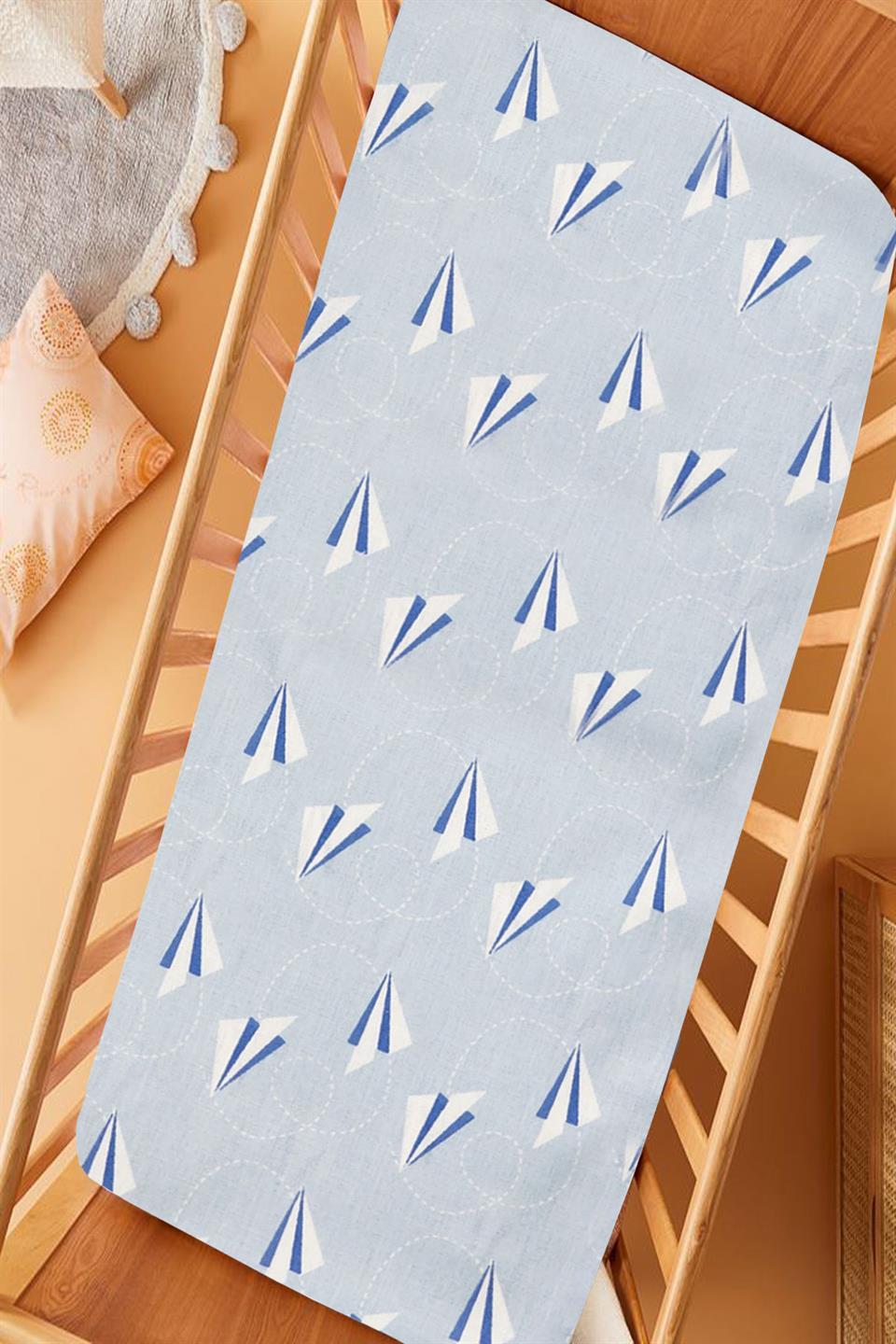 Ranforce Kumaş Lastikli %100 Pamuklu İpeksi Bebek Çarşafı