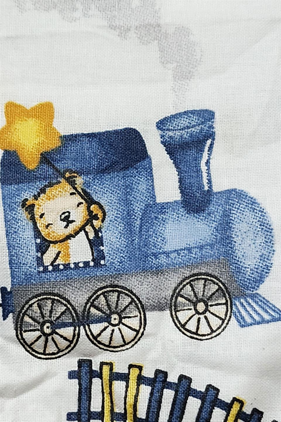 Yastık Kılıflı Ranforce Kumaş Lastikli %100 Pamuklu İpeksi Bebek Çarşaf Seti