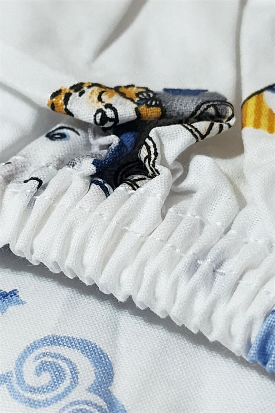 Yastık Kılıflı Ranforce Kumaş Lastikli %100 Pamuklu İpeksi Bebek Çarşaf Seti