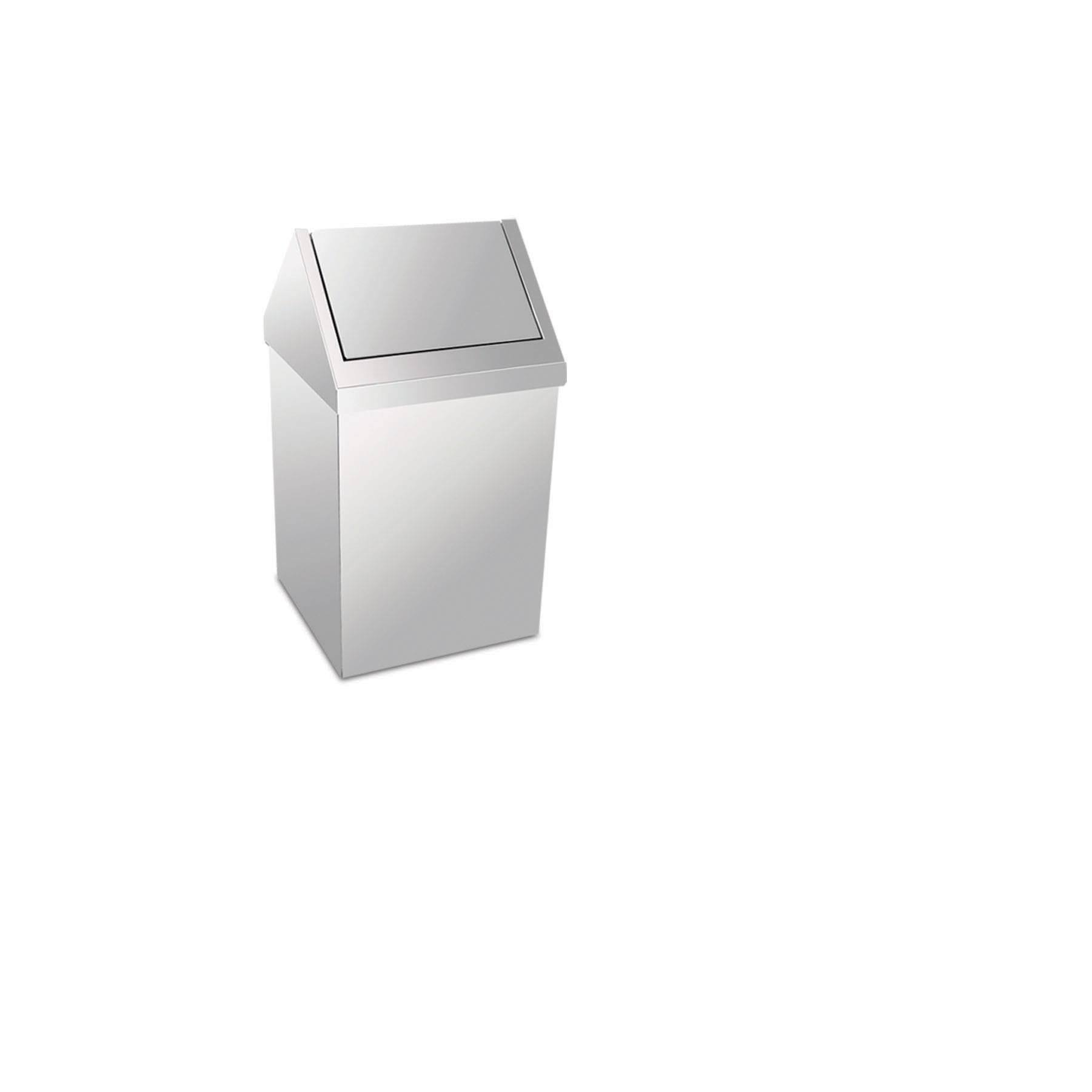 Krom Çatı Kapaklı Çöp Kovası 11 Lt 3800-311