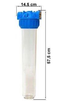 Aquafer - Aquafer 20 inç Silifoz Kireç Önleyici Yıkanabilir Su Filtresi 1 inc 50 Mikron