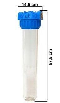 Aquafer - Aquafer 20 inç Silifozlu Kireç Önleyici Yıkanabilir Su Filtresi 3/4 inc 50 Mikron