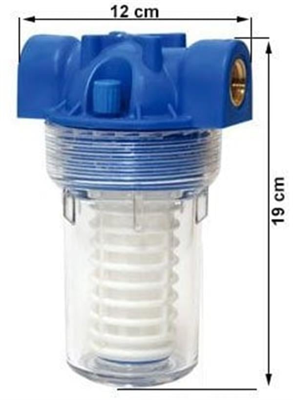 Aquafer - Aquafer 5'' Yıkanabilir Filtre 3/4 inc 50 Micron Su Süzme Tortu Pislik Tutucu Filtre