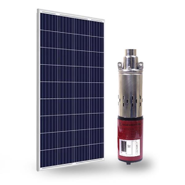 Cacheng - 24 Volt Dc Solar Güneş Enerjili Dalgıç Pompa 250W 15 Mt Kablolu Panel Set