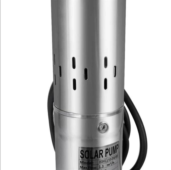 Cacheng - 24 Volt Dc Solar Güneş Enerjili Dalgıç Pompa 70mm Dış Çap 140 Watt Panolu 50 Mss 1.3 m³/h