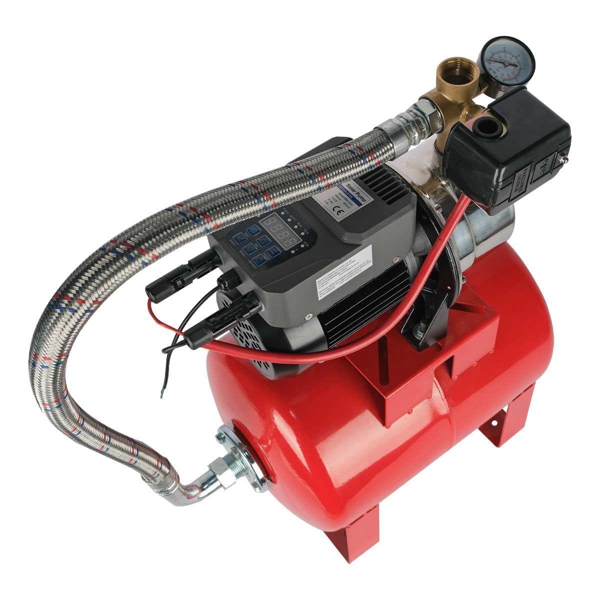 Cacheng - 24/48 Volt DC Solar Fırçasız/İnvertörlü Güneş Paneli Hidroforu 3 Kat 3 Daire 24 Litre Tank