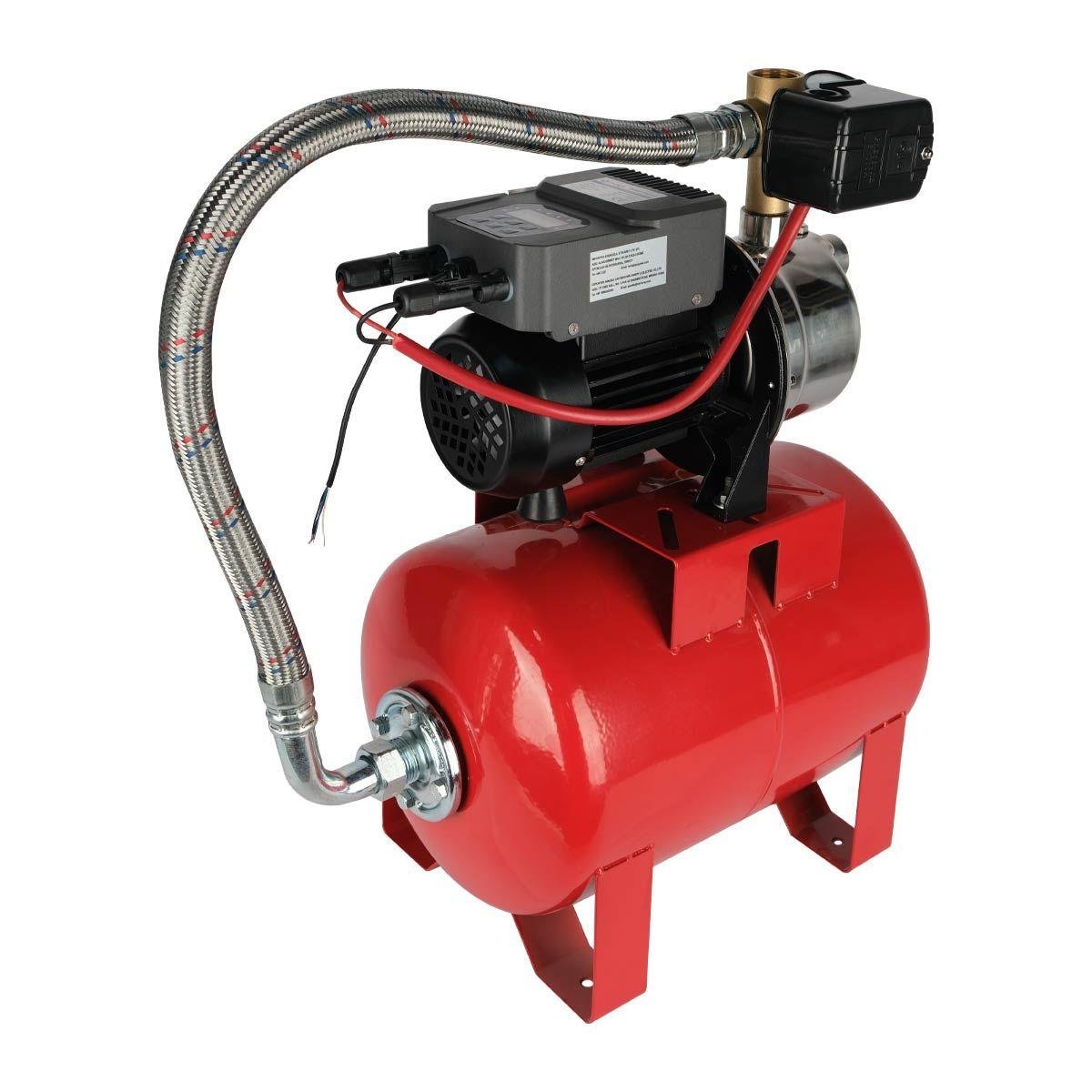 Cacheng - 24/48 Volt DC Solar Fırçasız/İnvertörlü Güneş Paneli Hidroforu 3 Kat 3 Daire 24 Litre Tank