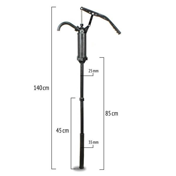 Cacheng - Plastik Manuel Varil Pompası 20lt/dk, Mazot Yağ Pompası