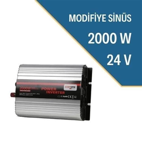Carspa - CARSPA Güneş Enerji Sistemi İnverteri, Solar Enerji İnverteri 2000W-24V Modifiye Sinüs İnverter