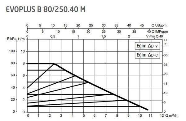 Dab - DAB Evoplus B 80/250.40 (250 mm) Frekans Konvertörlü Flanşlı Sirkülasyon Pompası DN40 8 mss 11 m³/h