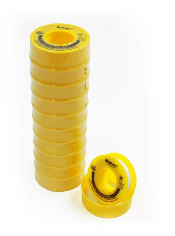 Gram - Gram Doğalgaz Teflon Bant Sızdırmazlık Bandı 12 mm x 8 Mt 250 Adet - YERLİ ÜRETİM