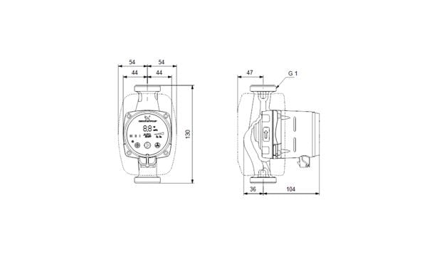 Grundfos - Grundfos ALPHA2 15-80(130 mm) 40-60.000 Kazan İçin Frekans Konvertörlü Sirkülasyon Pompası 8mss 4m³/h