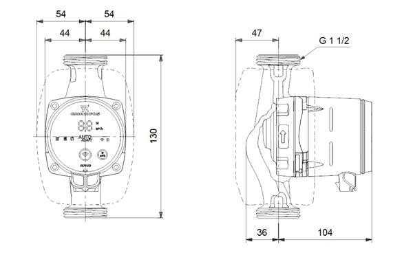 Grundfos - Grundfos ALPHA3 25-60(180 mm) 25-40.000 Kazan İçin Frekans Konvertörlü Sirkülasyon Pompası 6mss 3.4m³/h