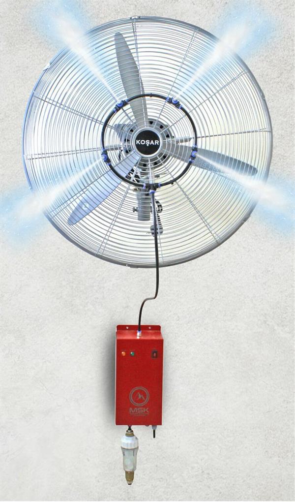 Koşar - Koşar 65cm Duvar Tipi  Endüstriyel Su Buharlı Açık Alan Serinletme Vantilatörü