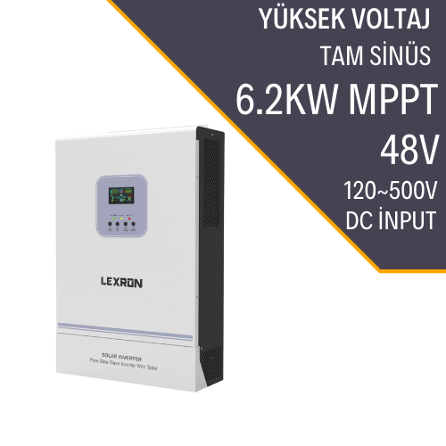 Lexron - LEXRON 6.2 kW MPPT 48Volt Solar Güneş Enerji İnverteri