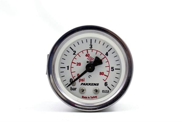 Pakkens - Pakkens 0-6 Bar 50 mm Panotipi Arkadan Bağlantılı Kuru Manometre G 1/8 inç