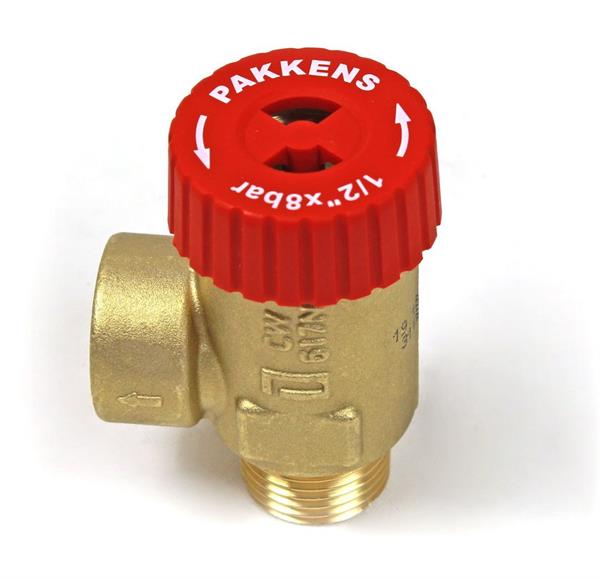 Pakkens - Pakkens 1/2'' Emniyet Ventili DN15 8 Bar Erkek