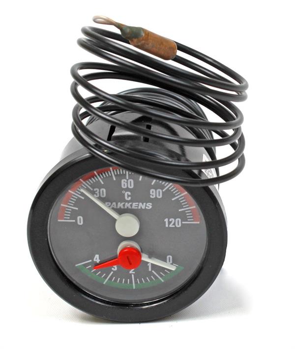Pakkens - Pakkens 50 mm 120 C° / 4 Bar 1 mt Kapiler Boyu Kombine Ölçer Termometre - Manometre