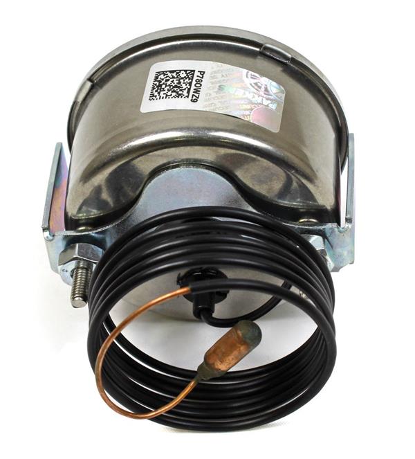 Pakkens - Pakkens Çap 60 0/+200 °C Arkadan Bağlantılı Pano Tip Gazlı Termometre 1mt Pvc Kaplı Kapiler Boyu