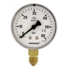 Pakkens - Pakkens Çap 63 0/400 Bar Kuru Tip Basınç Ölçer, Manometre, Basınç Göstergesi 1/4''