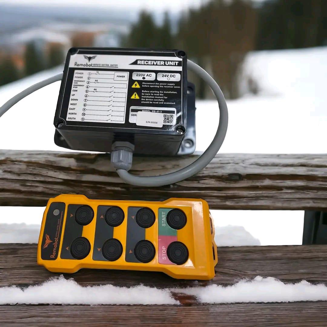 REMOBAT -  Vinç Kumandası Kablosuz 6 Butonlu, Tek Hızlı, Uzaktan Kumanda Set