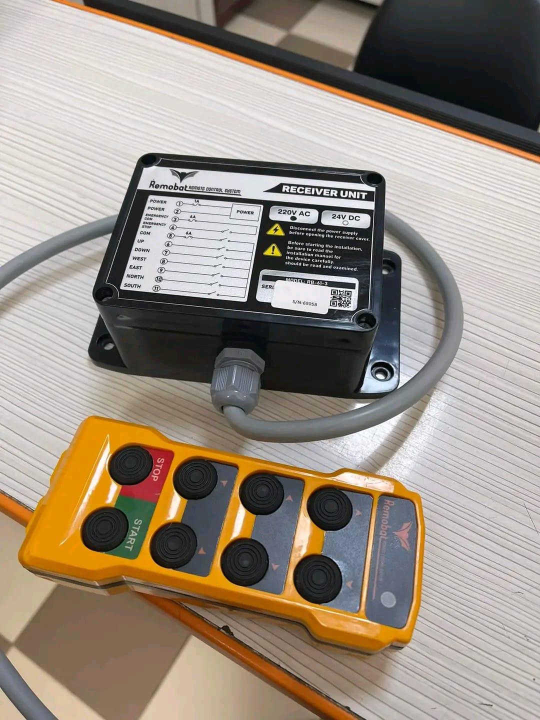 REMOBAT -  Vinç Kumandası Kablosuz 6 Butonlu, Tek Hızlı, Uzaktan Kumanda Set