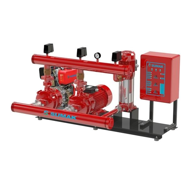 Sumak Pompa - Sumak SMKT 750/2 EDJY Elektrikli + Dizel + Joker Yangın Grupları