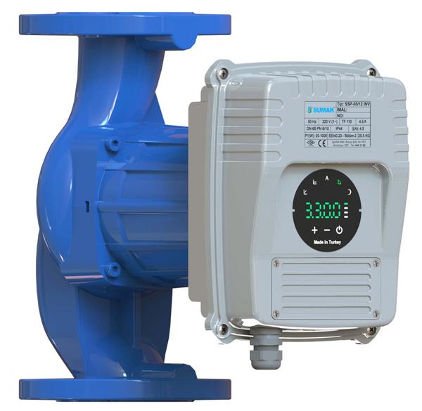 Sumak Pompa - Sumak SSP50/10 INV Frekans Konvertörlü Sirkülasyon Pompası 11 mss 26 m³/h