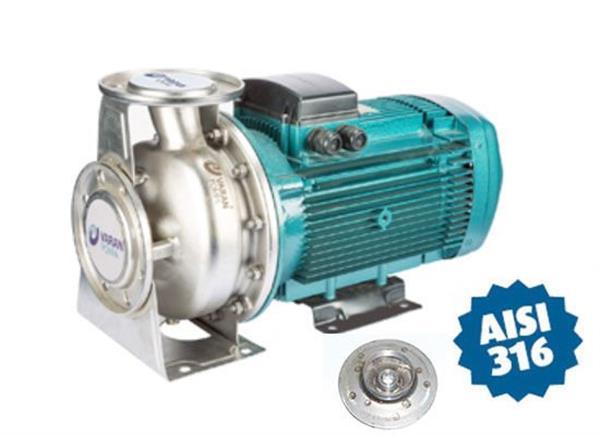 Varan - Varan CA65-40-125/2.2T Komple Paslanmaz AISI 316 Kapalı Fanlı Santrifüj Pompa Trifaze 3 Hp 27 mss 35 m³/h