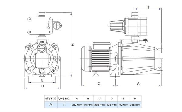 Wilo - Wilo Control SPG 9-45 Jet Pompalı Otomatik Akıllı Hidrofor 4 Kat 17 Daire, 1.5Hp 4 Bar