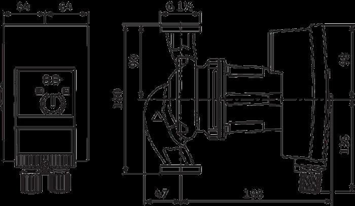 Wilo - Wilo Yonos MAXO 25-0,5-12 Frekans Konvertörlü Sirkülasyon Pompası 12,1 mss  11.7 m³/h