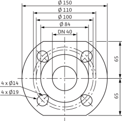 Wilo - Wilo Yonos MAXO 40/0,5-16 Frekans Konvertörlü Sirkülasyon Pompası 17.5 mss 28.5 m³/h