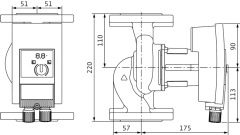 Wilo - Wilo Yonos MAXO 40/0,5-4 Frekans Konvertörlü Sirkülasyon Pompası 5.4 mss  12.7 m³/h