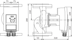 Wilo - Wilo Yonos MAXO 50/0,5-12 Frekans Konvertörlü Sirkülasyon Pompası 12,8 mss 31,2 m³/h