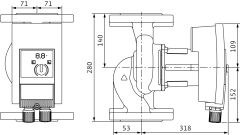 Wilo - Wilo Yonos MAXO 50/0,5-9 Frekans Konvertörlü Sirkülasyon Pompası 10.2 mss 29 m³/h