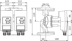 Wilo - Wilo Yonos MAXO-D 32/0,5-7 Frekans Konvertörlü Sirkülasyon Pompası 7,6 mss 7,9 m³/h