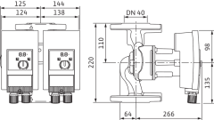 Wilo - Wilo Yonos MAXO-D 40/0,5-8 Frekans Konvertörlü Sirkülasyon Pompası 8 mss 17,5 m³/h