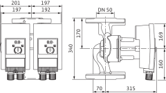 Wilo - Wilo Yonos MAXO-D 50/0,5-16 Frekans Konvertörlü Sirkülasyon Pompası 16,4 mss 39 m³/h