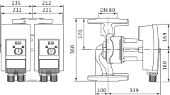 Wilo - Wilo Yonos MAXO-D 80/0,5-12 Frekans Konvertörlü Sirkülasyon Pompası 13 mss 61 m³/h