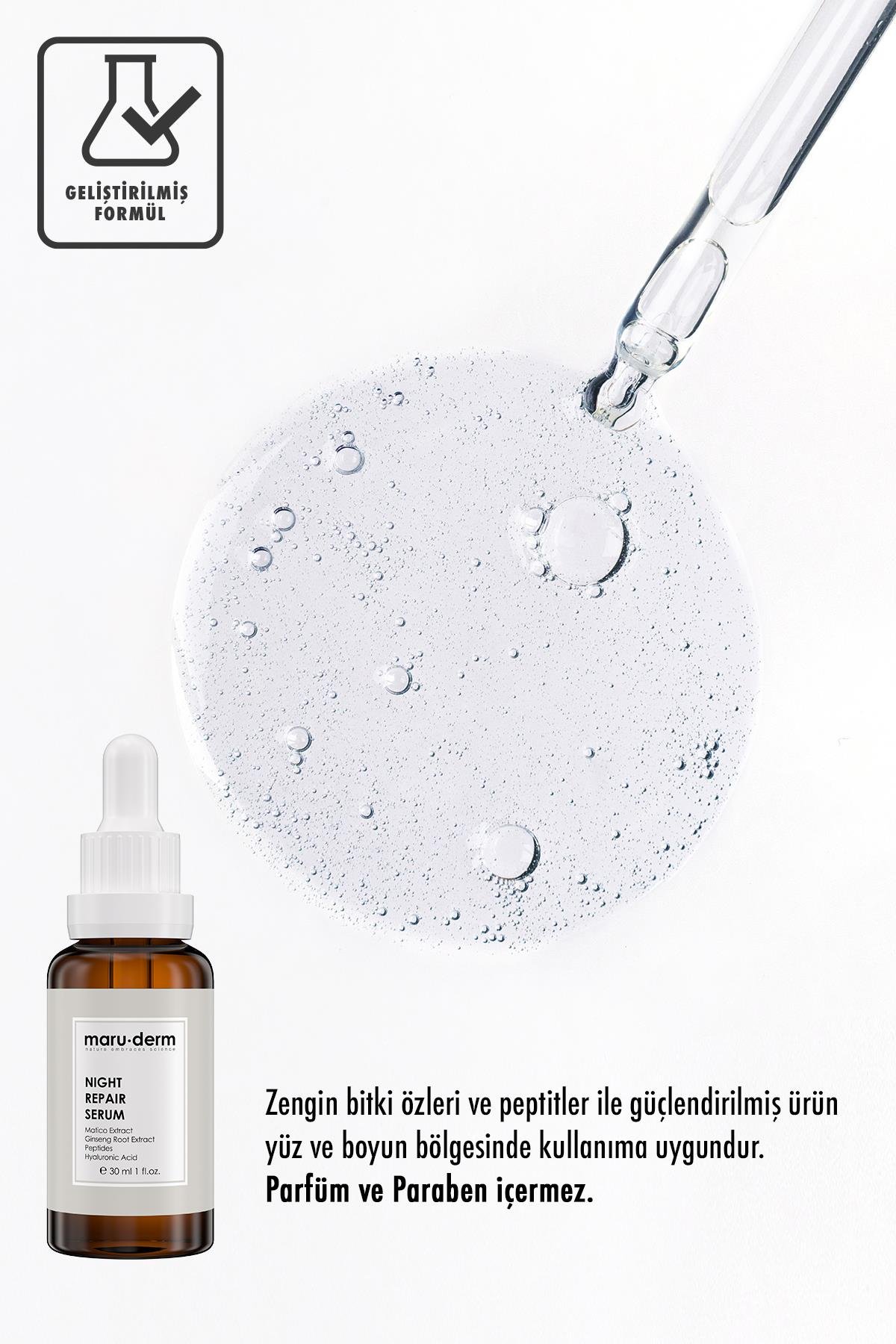 Maruderm Night Repair Gece Onarıcı Cilt Bakım Serumu 30 Ml