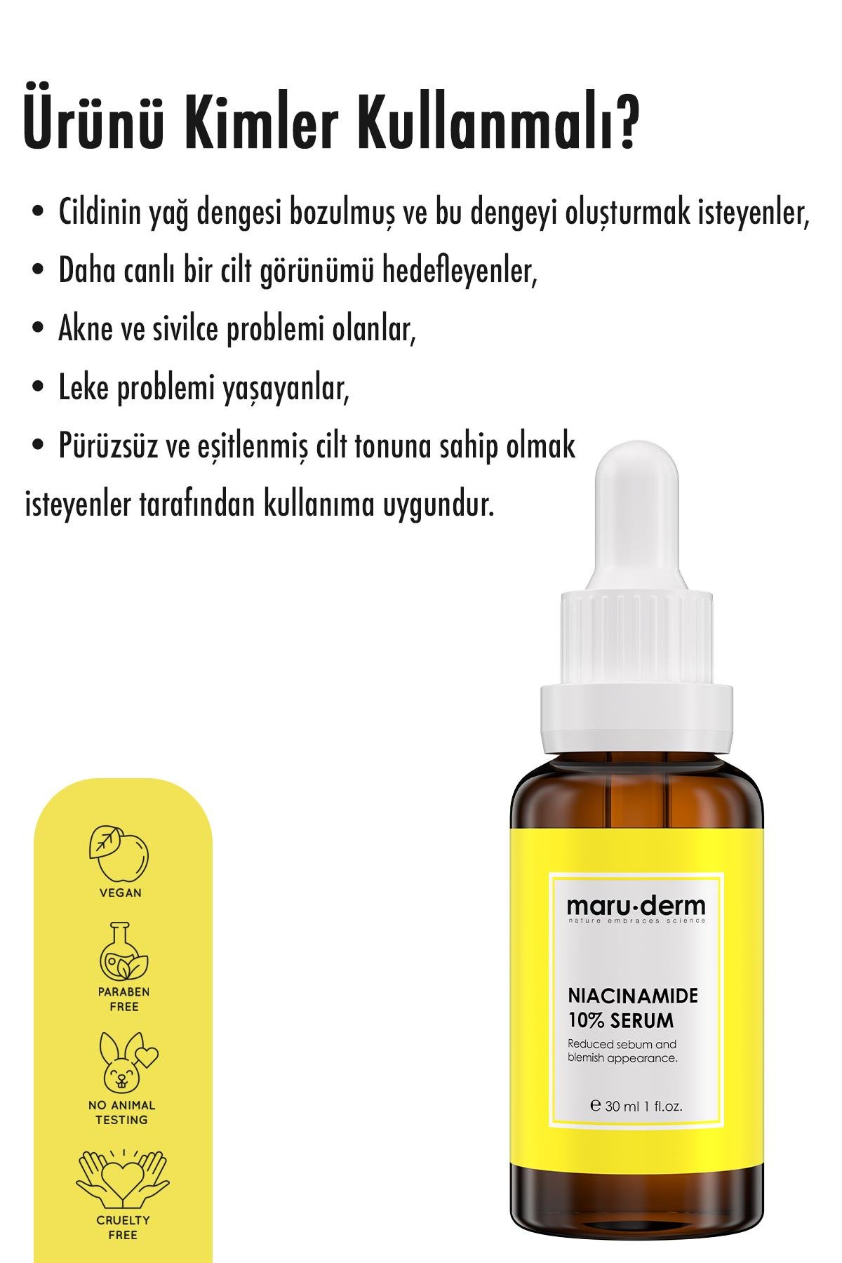 Niacinamide %10 + Hyalüronik Asit + Panthenol Cilt Bakım Serumu 30 Ml