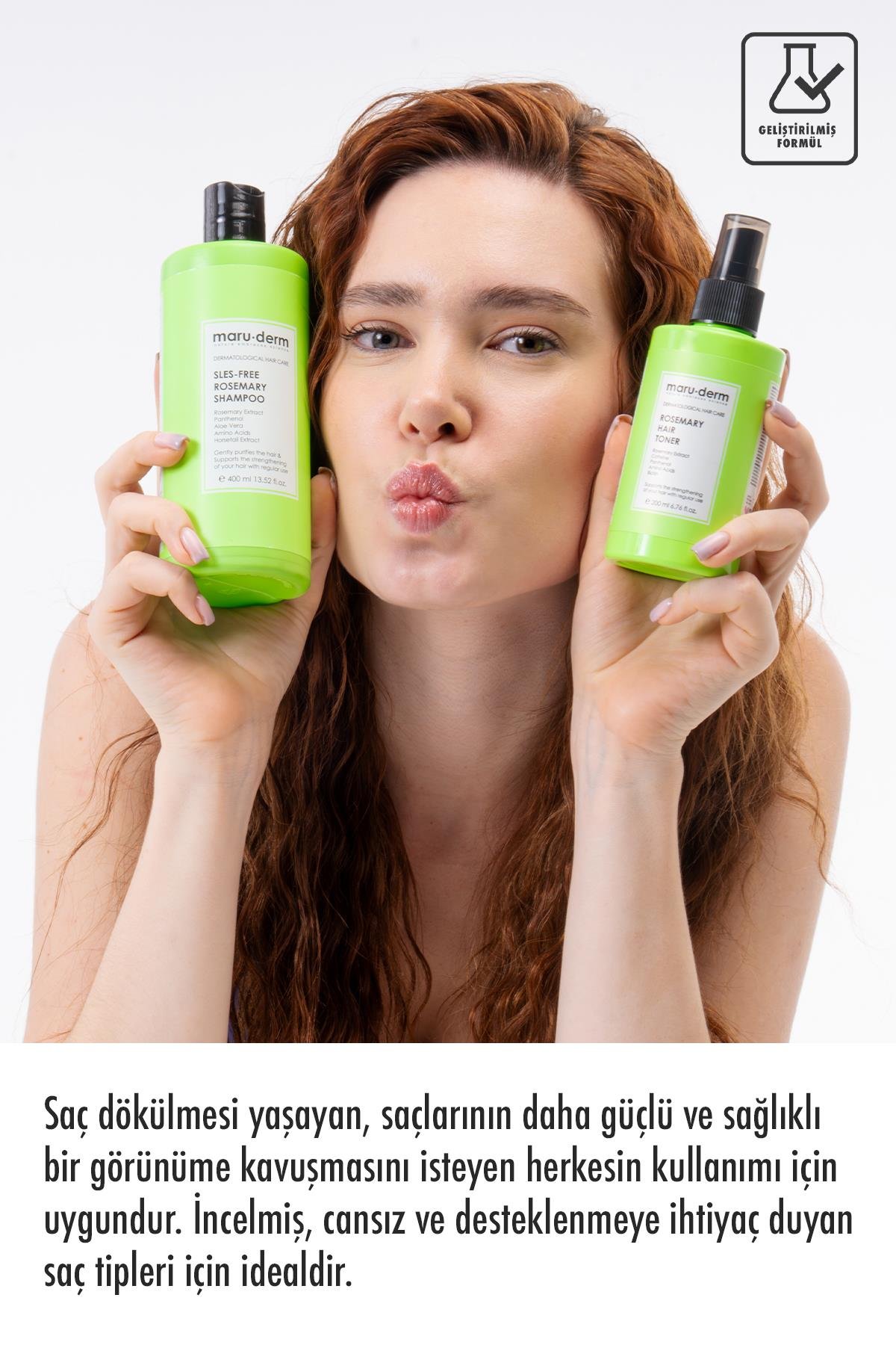 Maruderm SLES-Free Biberiye Şampuan 400 ML | Tüm Saç Tipleri | Sülfatsız,Tuzsuz,Vegan Şampuan