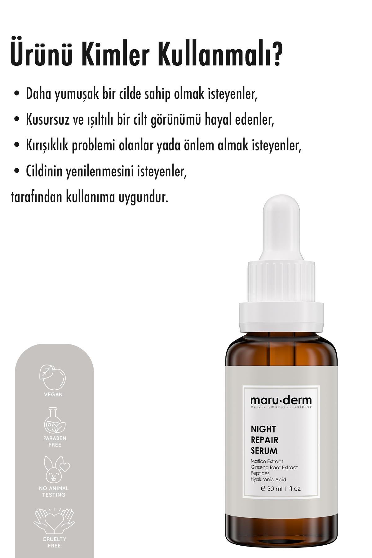Maruderm Night Repair Gece Onarıcı Cilt Bakım Serumu 30 Ml