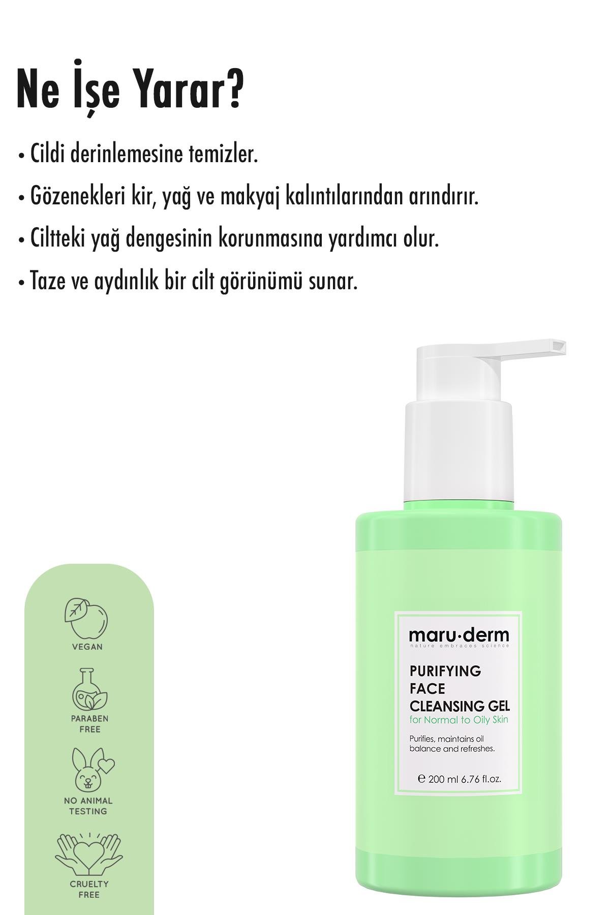 Maruderm Karma Ve Yağlı Ciltlere Özel Salisilik Asit Yüz Temizleme Jeli 200 ml