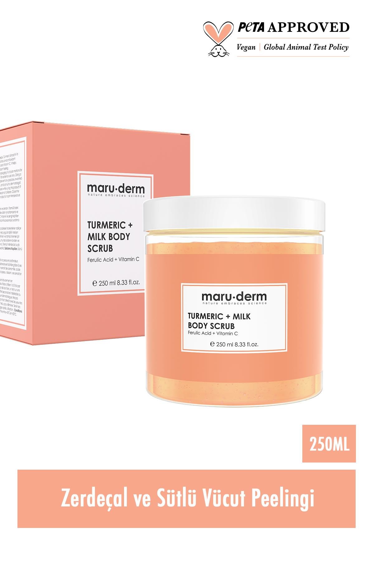 Body Scrub | Zerdeçal + Süt Vücut Peelingi | C Vitamini + Ferulik Asit 250 ML